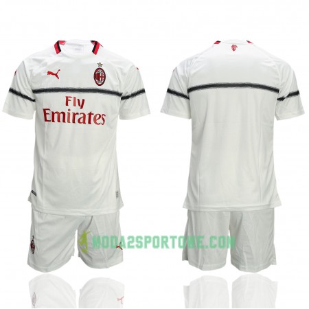 Koszulka AC Milan Dziecięcy Wyjazdowe Stroje Piłkarskie 2018/19 Krótki Rękaw